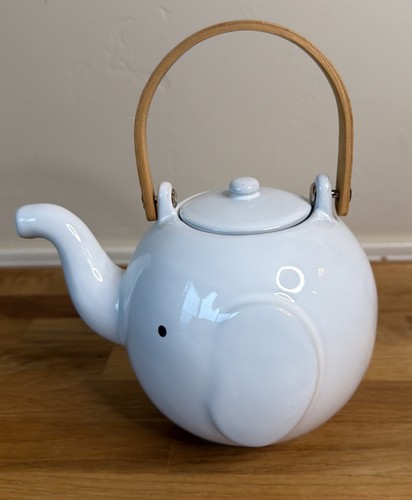 Ceramic elephant teapot white - ceramic,